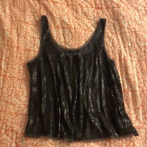 Grey sequin American Eagle crop top